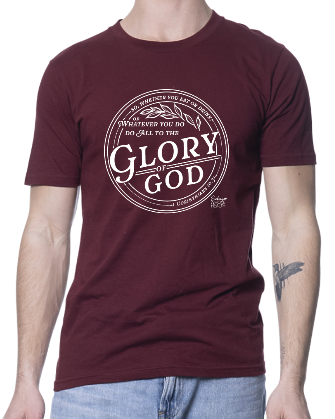 Glory to God Unisex T-shirt - Maroon