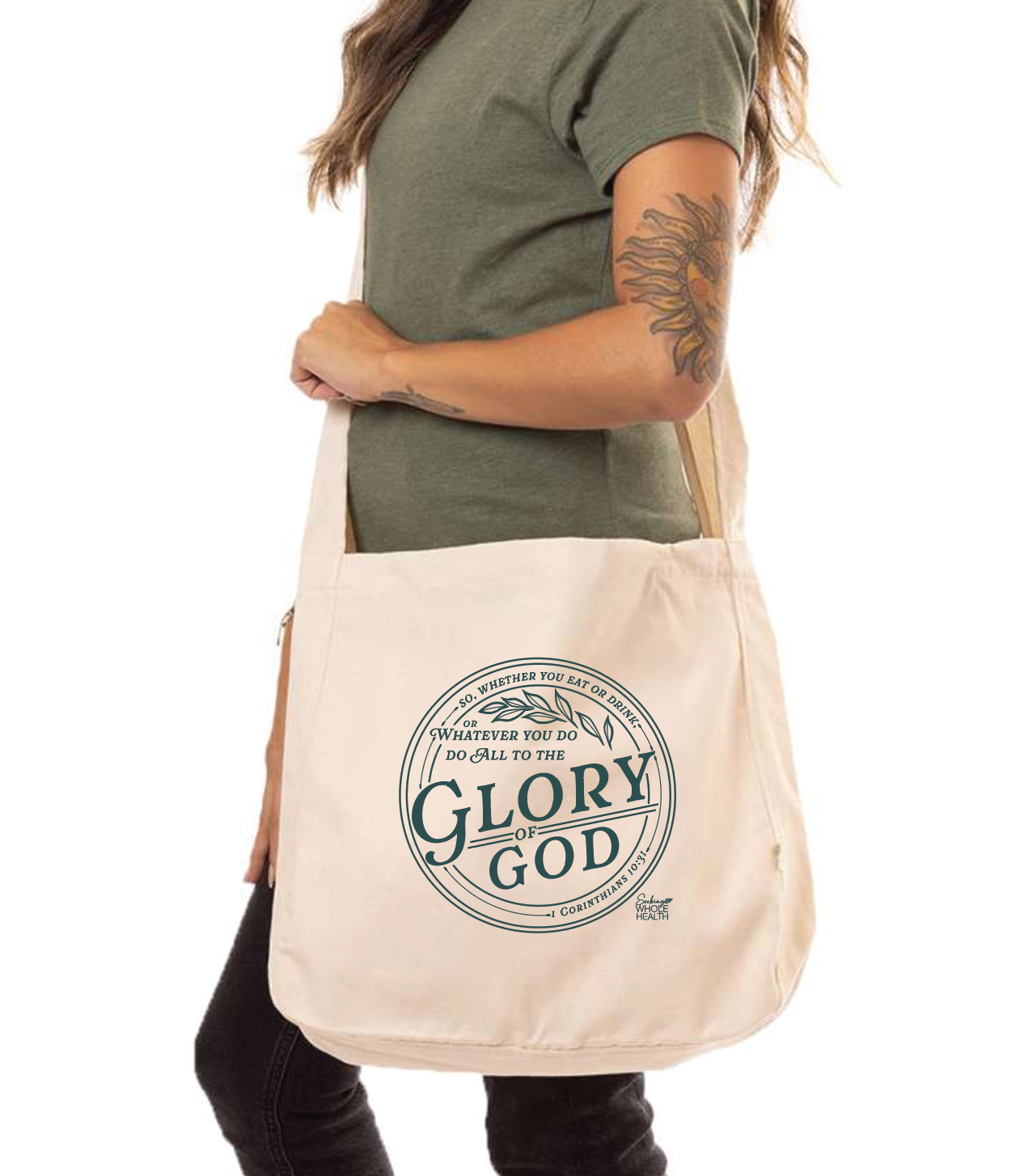 Glory to God Messenger Tote Bag